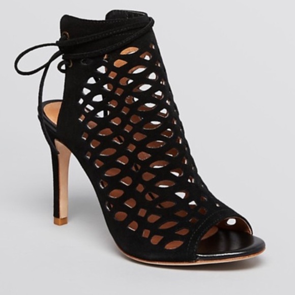Joie Shoes - Joie Clayton Laser-cut Black Booties